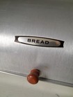 Vintage 1950s Mcm Slide Top Kromex Aluminum Bread Box Chrome Vented