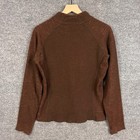 Mountain Hardwear Women s Pullover Sweater Brown Ribbed Knit V Neck Size S