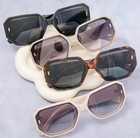 Square  Geometric   Aviator Sunglasses Set  Multi Colors  Uv400   Pre Item  