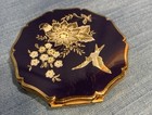    free Shipping   vintage Stratton Bird And Flowers Compact Mirror