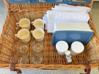 New Optima Four Person Wicker Picnic Made In England Euc