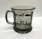 Vtg Boeing F a-18 E f Super Hornet 22k Smoked Glass Coffee Mug Cup - Usa Made