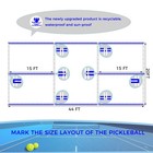 Reusable Pickleball Court Marking Kit  44x20 Feet Durable Plastic Full-court    