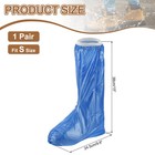 Waterproof Shoes Cover S Pvc Overshoes Rain Galoshes With Zipper Blue