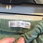 Zara Green Waffles Shorts With Elastic Waistband And Drawstring