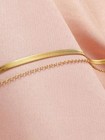 Gold Layered Flat Chain Anklet One Size For Women