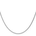 14k White Gold 16 Inch 1mm Round Open Link Cable Chain Necklace