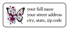 30 Butterfly Flowers Personalized Return Address Labels Stickers Tags