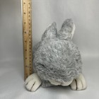 Grey White Hand Puppet Bunny Soft Realistic Cuddly Plush Toy 