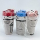 Lot Of 3 New Tupperware Quick Shake Container 20 Oz W Blender Disc Pink Blue Red