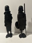 Vintage African Tribal Ethnic Art Sculpture Statue Wood Carving 2 Figures