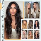 Real Natural Clip In Hair Extensions 8 Pieces Full Head Curly Long As Human Hair
