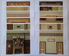 Paper Dollhouse Rooms Walls Furniture Miniature Doll House Antique Repro 36 Page