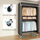 Clothing Rack With Cover  P1c Rolling Closets Black With Cover 