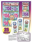 Pull Tab Ticket- Hard Card Tickets - Game - 5 Baby Balls