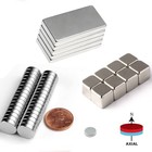 5-100pcs Block Round N52 Neodymium Magnets Super Strong Rare Earth Disc Hole Lot