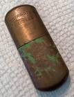 Vintage Antique Torrington Needle Pocket Holder Brass Case W  Apple Green Paint