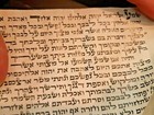 Old Mezuzah Large Parchment Scroll Hendmade On Klaf Hebrew Judaica Israel 4 7  