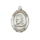 Sterling Silver Saint John Bosco Medal Pendant 24  Endless Chain Necklace W  Box