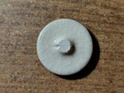 Antique Satsuma Button - Butterfly W Flowers Solid Border - Hand Painted Gold 1 