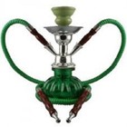 Pumpkin Hookah Single 2 Hose Smoking Nargila Glass Water Pipe Set W  Free Tips