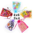 100 200 Pcs Organza Wedding Party Favor Decoration Gift Candy Sheer Bags 4x6 3x4