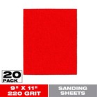 Diablo 9 In  L X 11 In  W 220 Grit Aluminum Oxide Sanding Sheet 20 Pk
