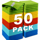 50 Pack Microfiber Cleaning Cloths Towels Car Detailing Polishing Rag Lint Free 