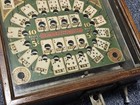 Antique Wooden Table Top Play-boy Poker Pinball Machine Works 
