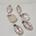 Vtg Whimsical Handblown Christmas Glass Ornaments Qty 6 Old World Germany Rare