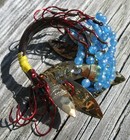 Lot Of 10 Northland Double Hook Bait Leech Or Crawler Trailers Blue And Gold