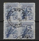 Australia 1928 3d Kookaburra Block Ll Perfin London   Lancashire Fire Insurance