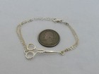 Vintage Sterling Silver 7  Sewing Scissors Bracelet Qu-24
