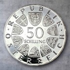 1968          Austria 50 Schilling  Choice Proof 90  Silver Free Shipping 