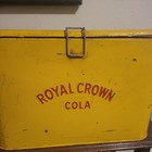 Vintage Royal Crown Cola Unrestored Yellow Picnic Picnic Basket Cooler  Progress