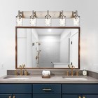 Bathroom Vanity Lighting Fixtures 5 Lights brushed Nickel Bathroom Vanity Lig   