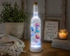 Rare Cracker Barrel Floral Butterfly Bottle Glitter Globe Led Light Open Box