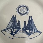 Louisville Stoneware Maysville Rotary Club 2 Bridge Run Souvenir Plate Kentucky