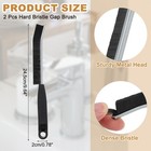 2pcs Crevice Cleaning Brush Gap Brush For Kitchen Toilet Bathroom  Black