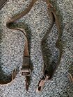 Vintage Rusty Leather Tree lineman Pole Climbing Gaff Spikes   Belt