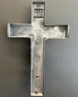 Vtg Metal Crucifix 10  Stm Heavy Wall Coffin Funeral Catholic Inri Jesus Christ