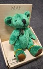 Russ Berrie   Co  Mini Bear Month May Birthstone Emerald In Box Green 3    Jointed