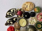 Fabulous Lot Antique   Vintage Buttons Pearl Bovine Bone Celeluloid Metal Glass