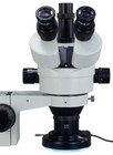 3 5x-90x Dual-bar Boom Stand Stereo Zoom 144 Led Light Trinocular Microscope