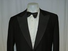 Fioravanti Bespoke Black Barathea Peak Lapel One Button Tuxedo Jacket 42xl  