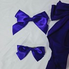 Purple Satin Ribbon Hair Bow Clips 4 Pack Large Small Barrettes Dance Costume