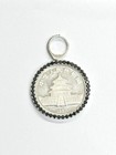 1987 China Platinum 1oz Proof Panda Coin Pendent  Black Diamond  Minor Scratches