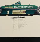 Mario Andretti Signed 1979 Martini Racing Formula One 18x12 Ltd Edition Print