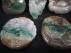 Ancient Chinese 10  22k Mig Qing Dynasty 5 Jadeite Amulets 1600-1800  Ad