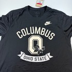 New Nike Ohio State Buckeyes Shirt Mens Large Black Dri Fit Logo Crew Neck Ncaa
